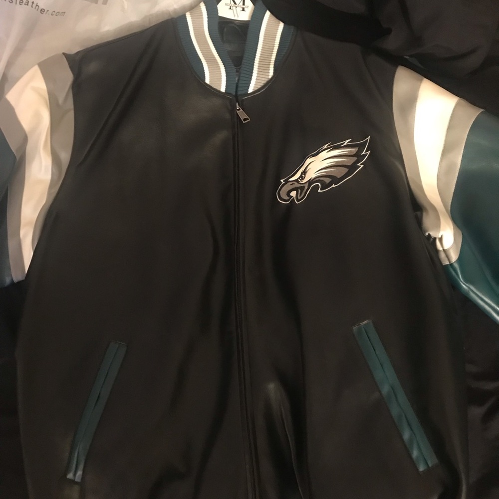 Leather Philadelphia Eagles Jacket